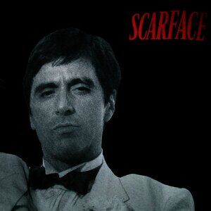 scarface al apacino profile L tee - mob mafia crime classic movie godfather don